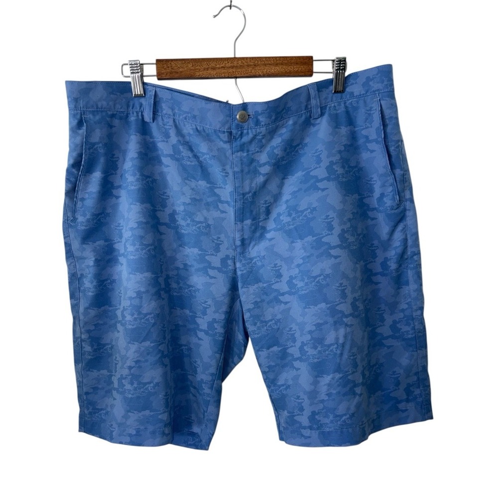 Peter Millar Shorts Blue Sea Camo Performance Hybrid Mens 40x10 Golf Hiking